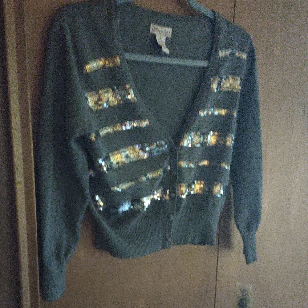 Elegant Sequin Embellished Cardigan